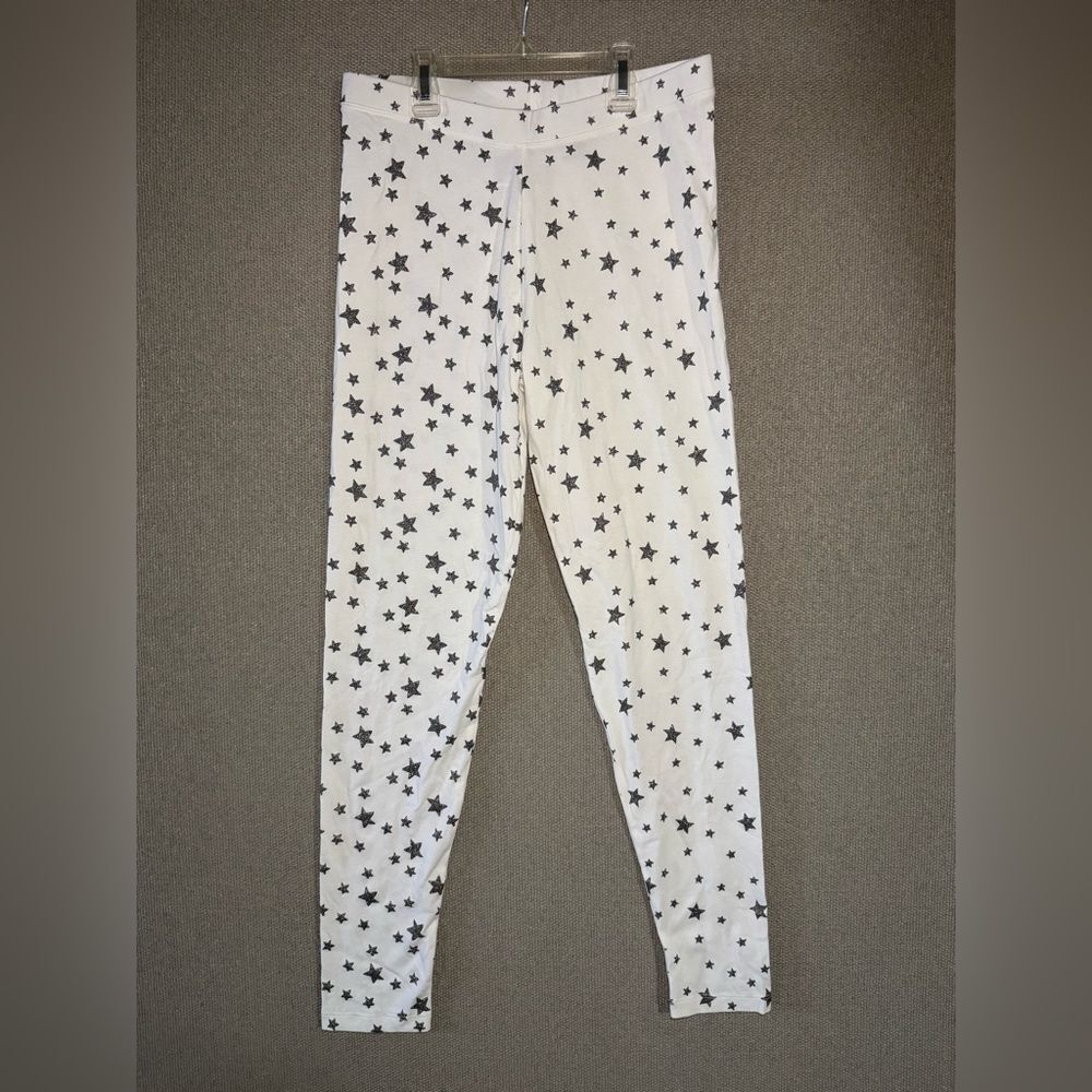 Spotted zebra size XXL white silver Star Print Leggings
